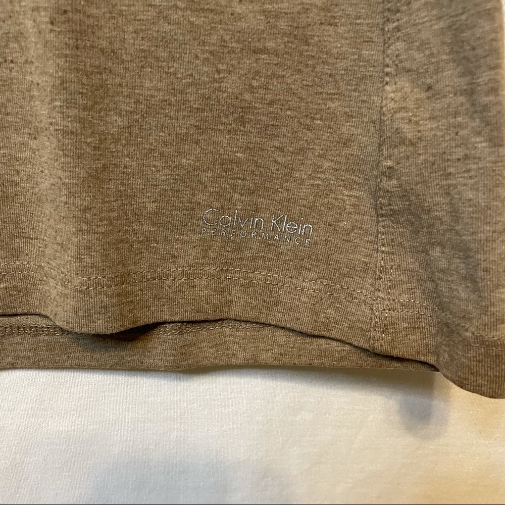 Calvin Klein Performance Brown V Neck T Shirt - XS - Picture 6 of 8